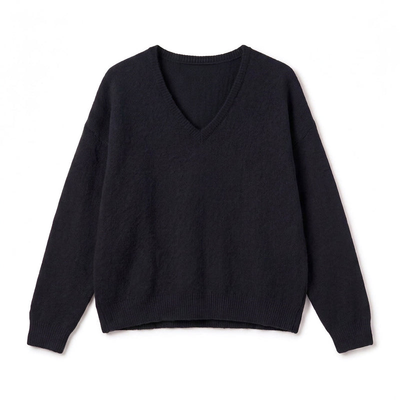 ELOIA - MELANGE ALPAGA ET LAINE - NOIR - TU - PULL