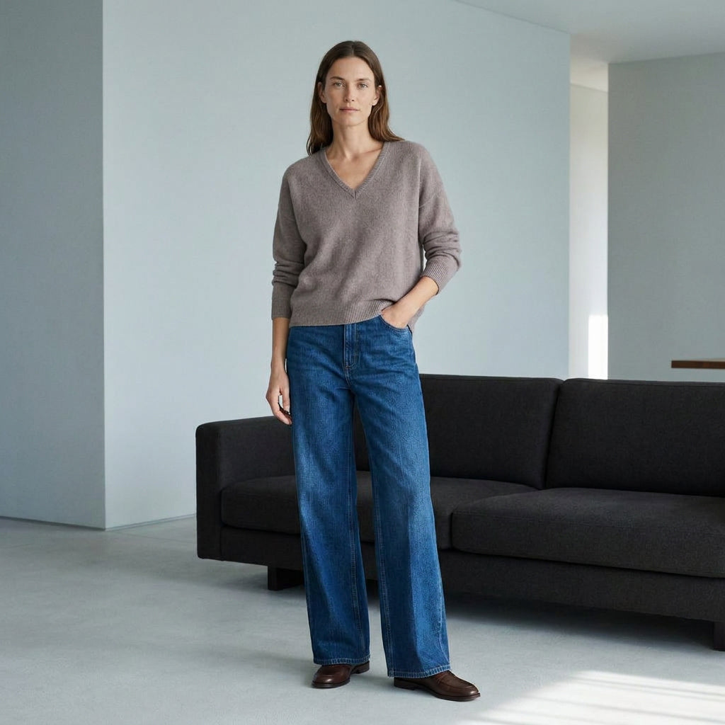 ELOIA - MELANGE ALPAGA ET LAINE - TAUPE - TU - PULL