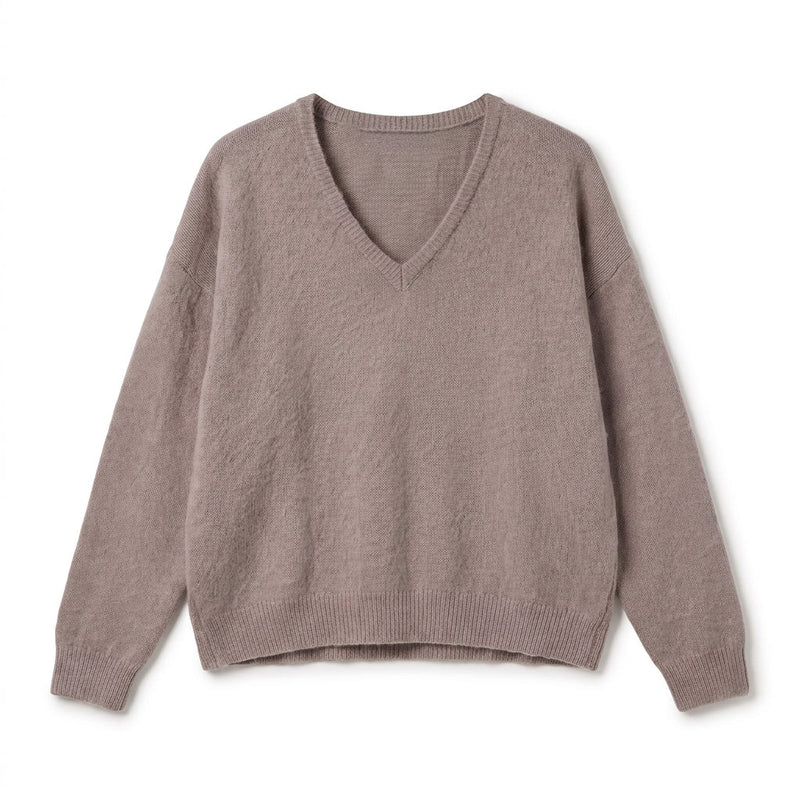 ELOIA - MELANGE ALPAGA ET LAINE - TAUPE - TU - PULL