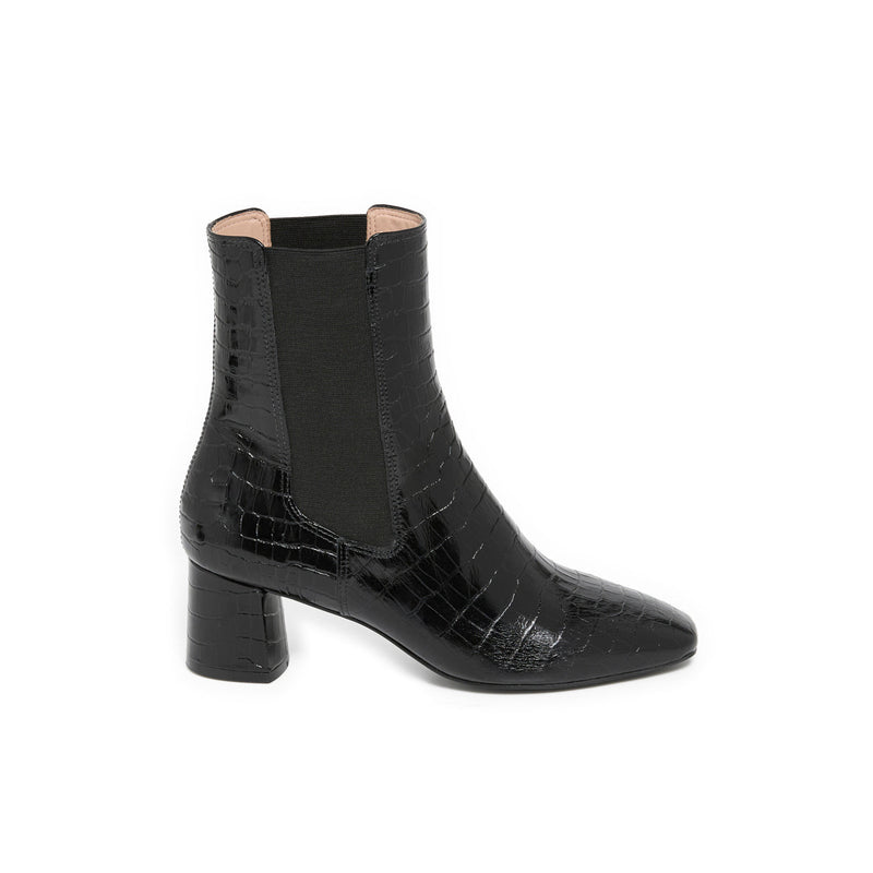 EZIA NOIR CROCO - BOOTS