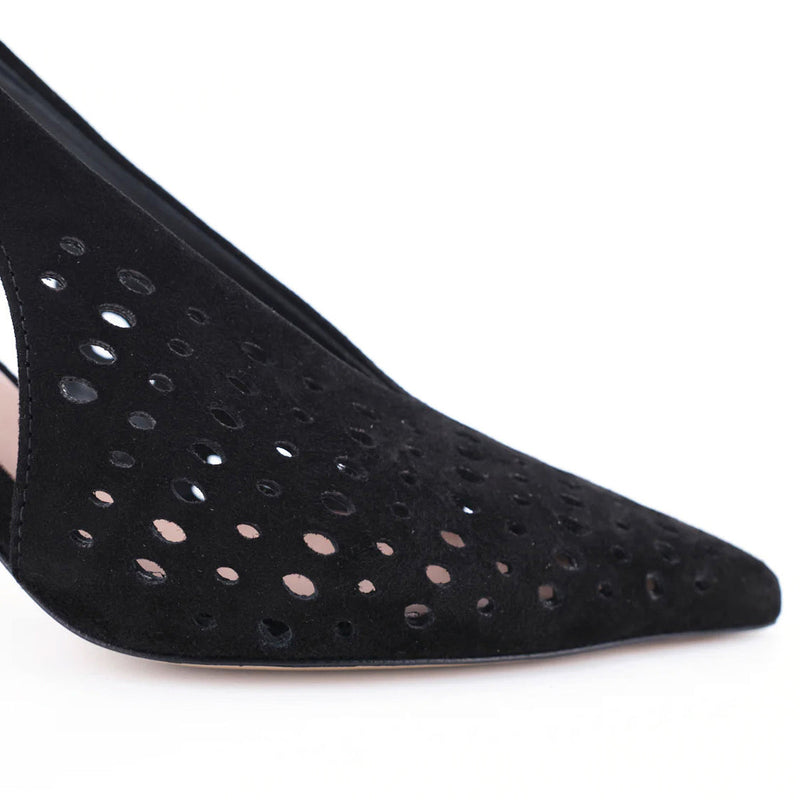 FINIA NOIR SUEDE - SLINGBACK