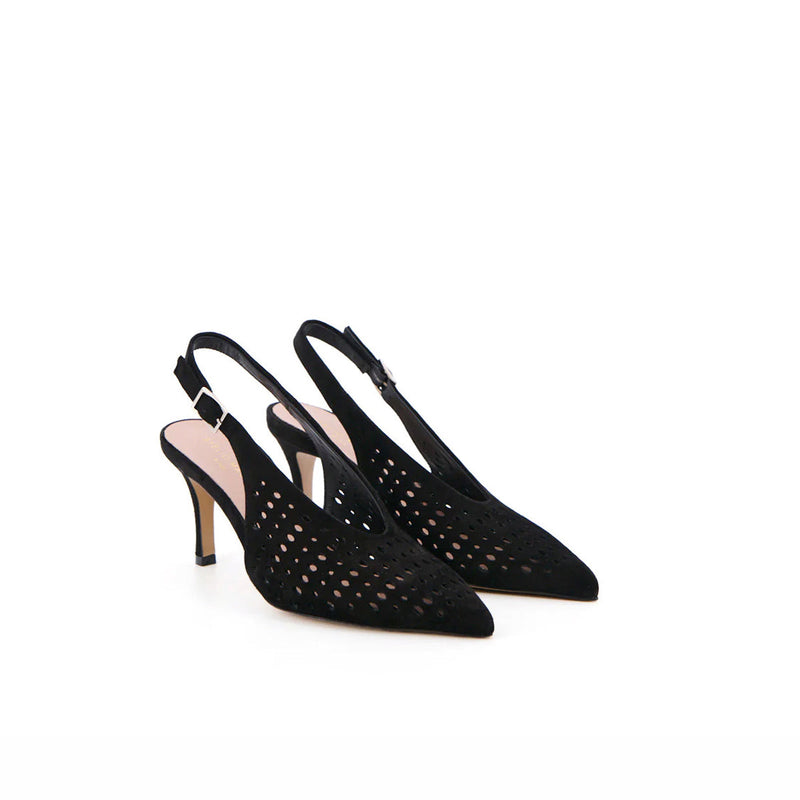 FINIA NOIR SUEDE - SLINGBACK