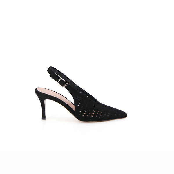FINIA NOIR SUEDE - SLINGBACK