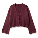 FIORELLA - ALPAGA MELANGE - BORDEAUX - TU - GILET