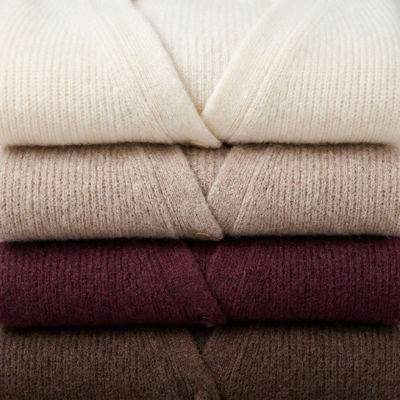 FIORELLA - ALPAGA MELANGE - BORDEAUX - TU - GILET