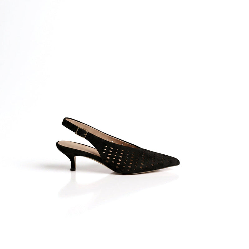 FONIE NOIR SUEDE - SLINGBACK