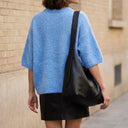 GRAZIELLA - KID MOHAIR MELANGE - BLEU CIEL - TU - PULL