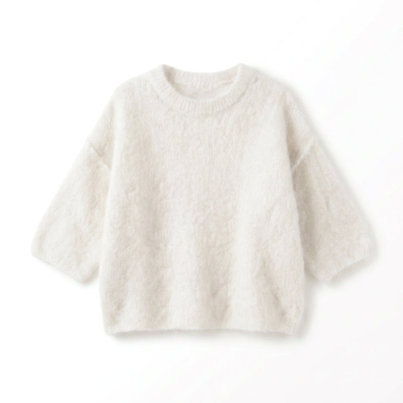 GRAZIELLA - KID MOHAIR MELANGE - ECRU - TU - PULL