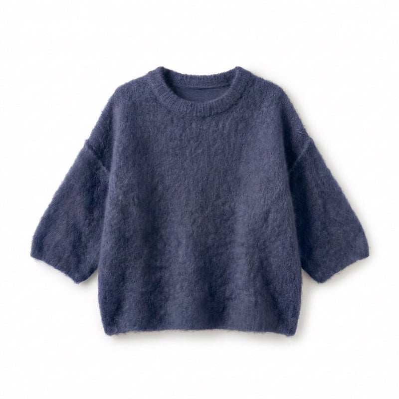GRAZIELLA - KID MOHAIR MELANGE - MARINE - TU - PULL