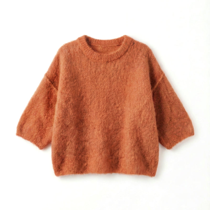 GRAZIELLA - KID MOHAIR MELANGE - ORANGE - TU - PULL