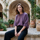GRAZIELLA - KID MOHAIR MELANGE - PRUNE - TU - PULL