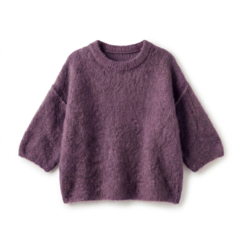 GRAZIELLA - KID MOHAIR MELANGE - PRUNE - TU - PULL