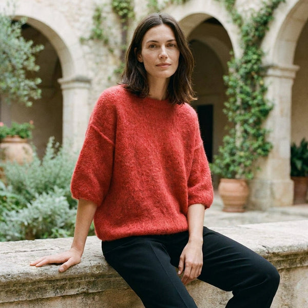 GRAZIELLA - KID MOHAIR MELANGE - ROUGE - TU - PULL