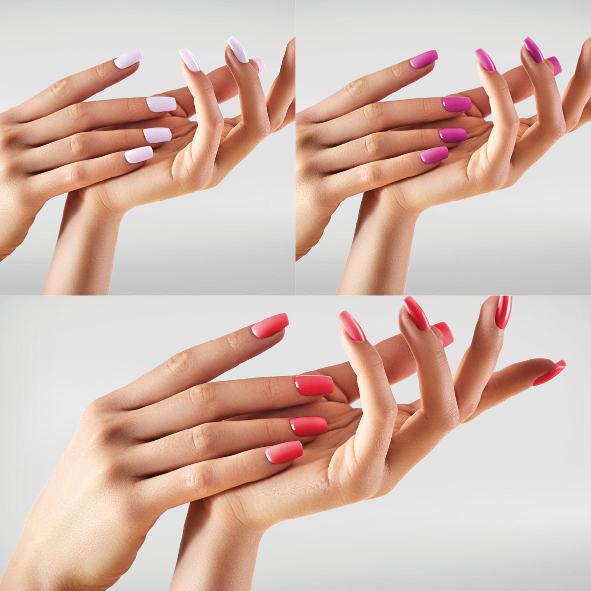 Kit de 3 vernis à ongles avec base coat et top coat
