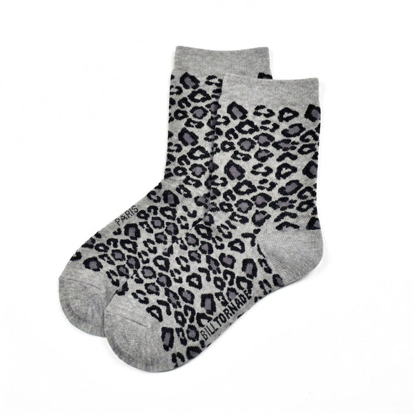 Chaussettes Léopard - Gris foncé