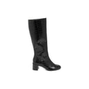 LEZIA NOIR CROCO - BOTTE