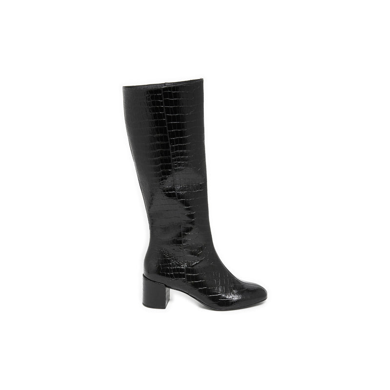 LEZIA NOIR CROCO - BOTTE