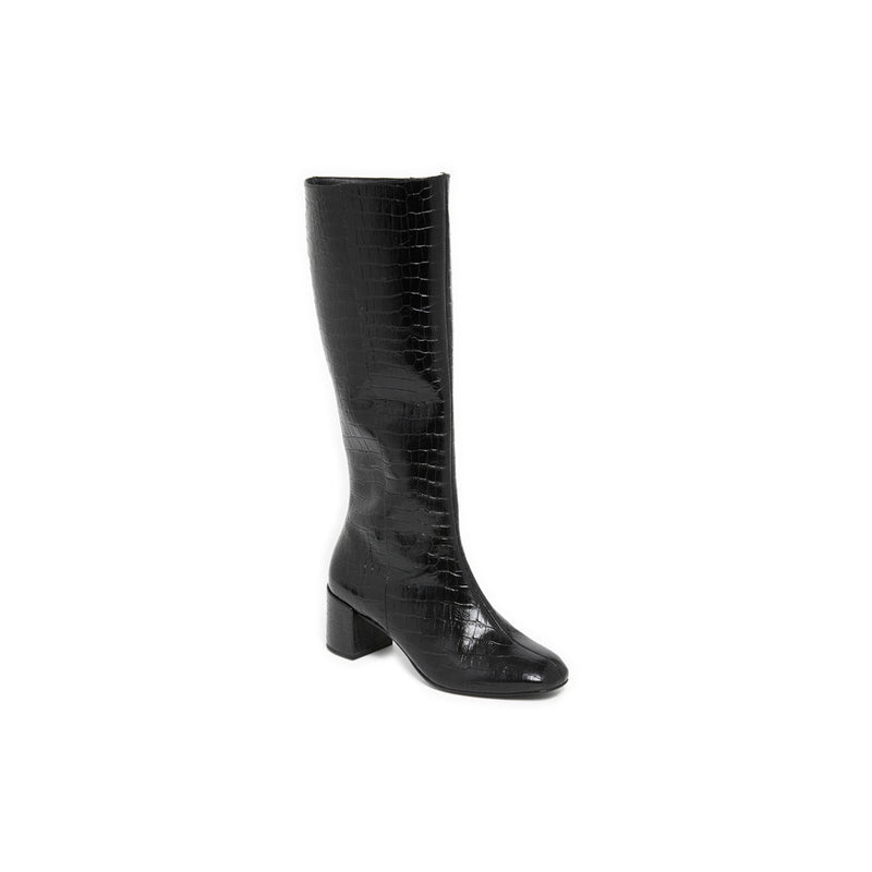 LEZIA NOIR CROCO - BOTTE