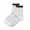 Chaussettes Lignes - Blanc / Bleu gris