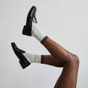 Chaussettes Lignes - Blanc / Bleu gris