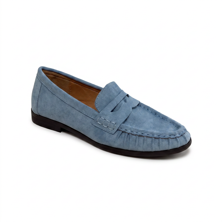 MOCASSIN LOUANNE BLEU - STEPHAN PARIS BY ANDRE