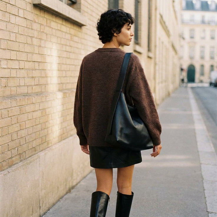 LUCETTE - MELANGE LAINE ET CACHEMIRE - CHOCOLAT - TU - PULL