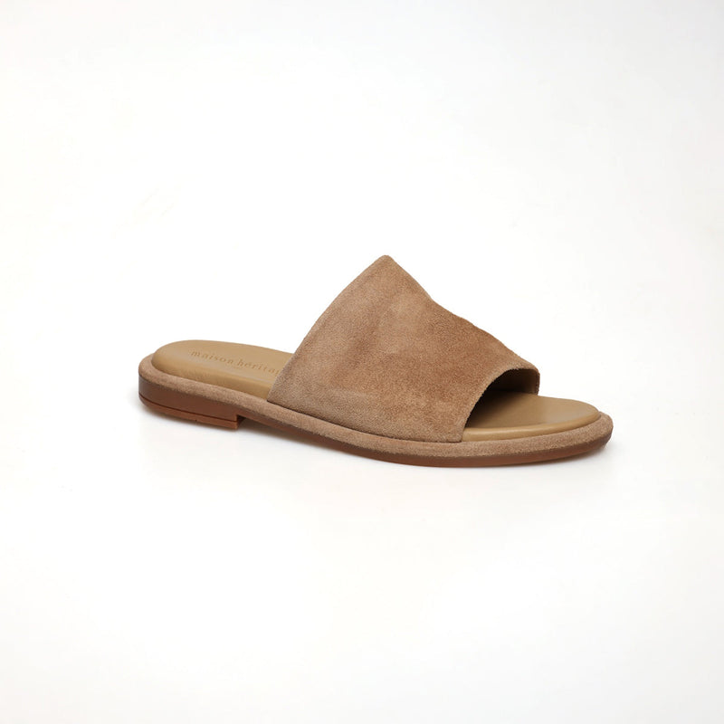 MACARIA BEIGE SUEDE - MULE