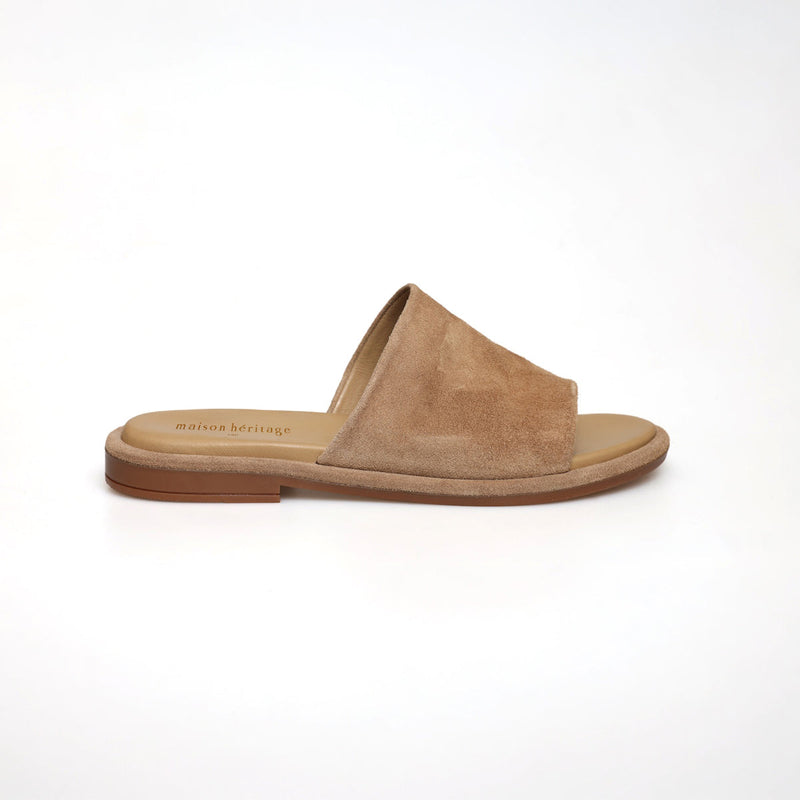 MACARIA BEIGE SUEDE - MULE