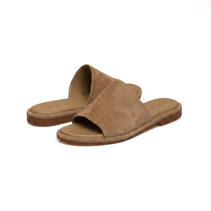 MACARIA BEIGE SUEDE - MULE