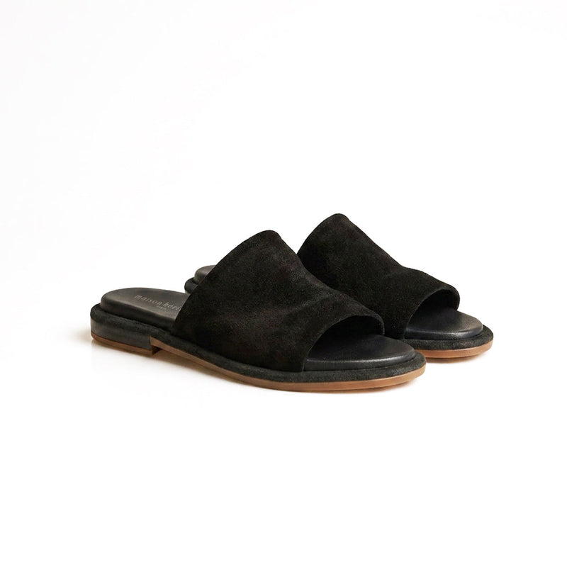 MACARIA NOIR SUEDE - MULE