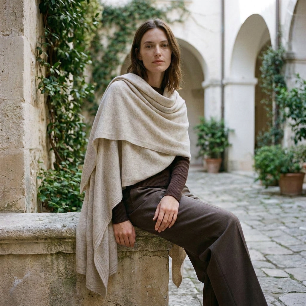 MARGUERITE - MELANGE LAINE ET CACHEMIRE - BEIGE