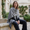 MARGUERITE - MELANGE LAINE ET CACHEMIRE - GRIS - TU - PONCHO