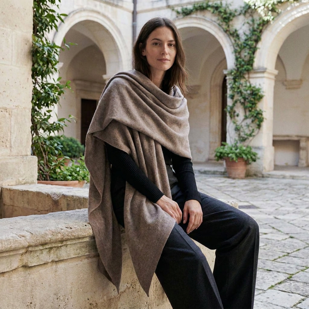 MARGUERITE - MELANGE LAINE ET CACHEMIRE - TAUPE