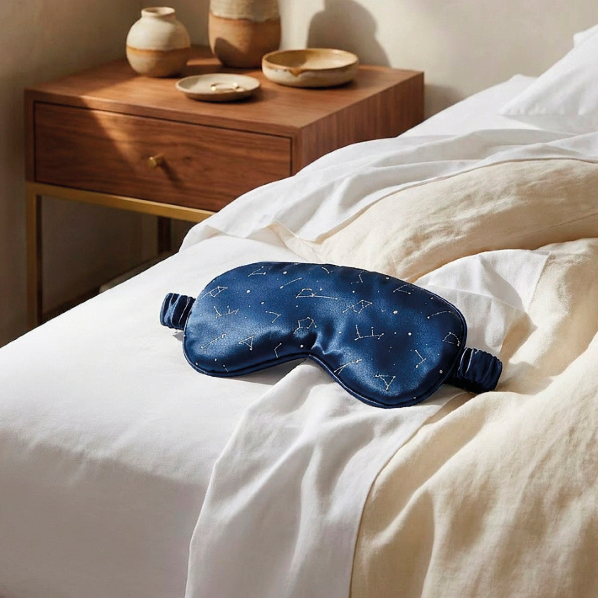 Silk sleep mask - Astral Eclipse - 8.5 x 20.5 cm