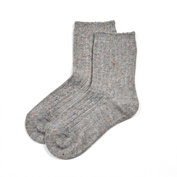 Chaussettes en laine Mélange - Gris orange