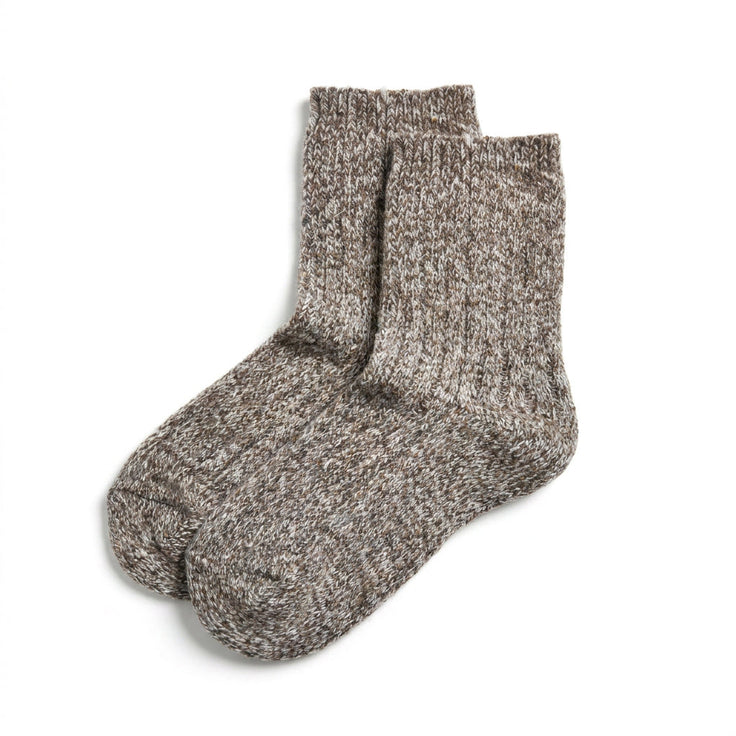 Chaussettes en laine Mélange - Marron