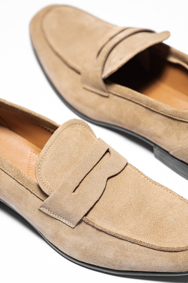 MICHAELA BEIGE SUEDE - MOCASSIN