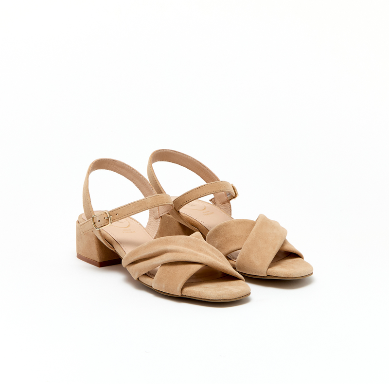 OPHIREA BEIGE SUEDE - SANDALE