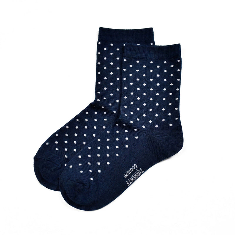 Chaussettes Points - Bleu marine