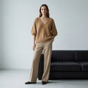 QUIETUDE - BABY ALPAGA MELANGE - CAMEL - TU - PULL