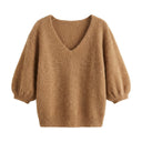 QUIETUDE - BABY ALPAGA MELANGE - CAMEL - TU - PULL