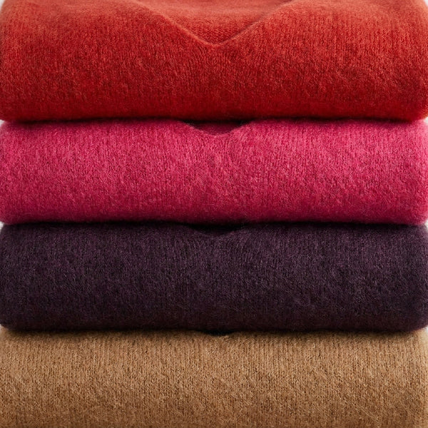 QUIETUDE - BABY ALPAGA MELANGE - FUCHSIA - TU - PULL