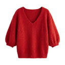 QUIETUDE - BABY ALPAGA MELANGE - ROUGE - TU - PULL
