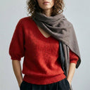 QUIETUDE - BABY ALPAGA MELANGE - ROUGE - TU - PULL