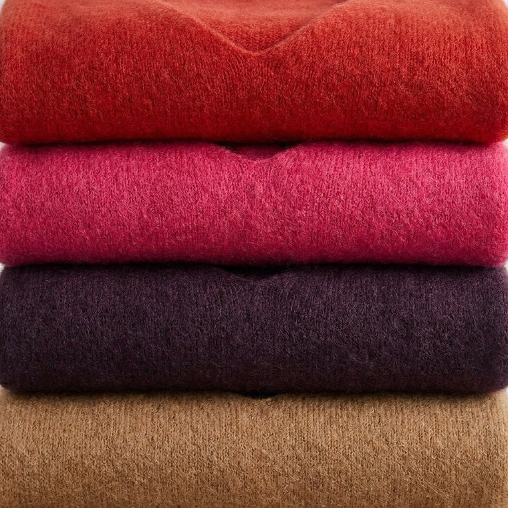 QUIETUDE - BABY ALPAGA MELANGE - ROUGE - TU - PULL