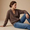 SERAPHINE - MELANGE LAINE ET CACHEMIRE - CHOCOLAT - TU - GILET