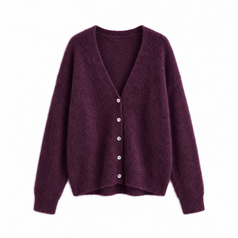 SERAPHINE - MELANGE LAINE ET CACHEMIRE - PRUNE - TU - GILET