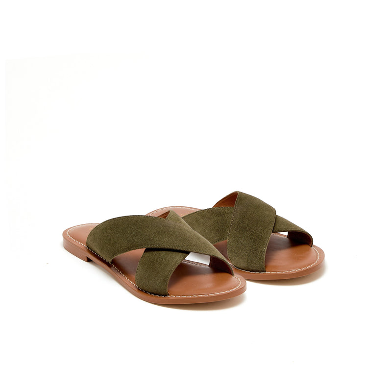 SERINGATIE KAKI SUEDE - MULE