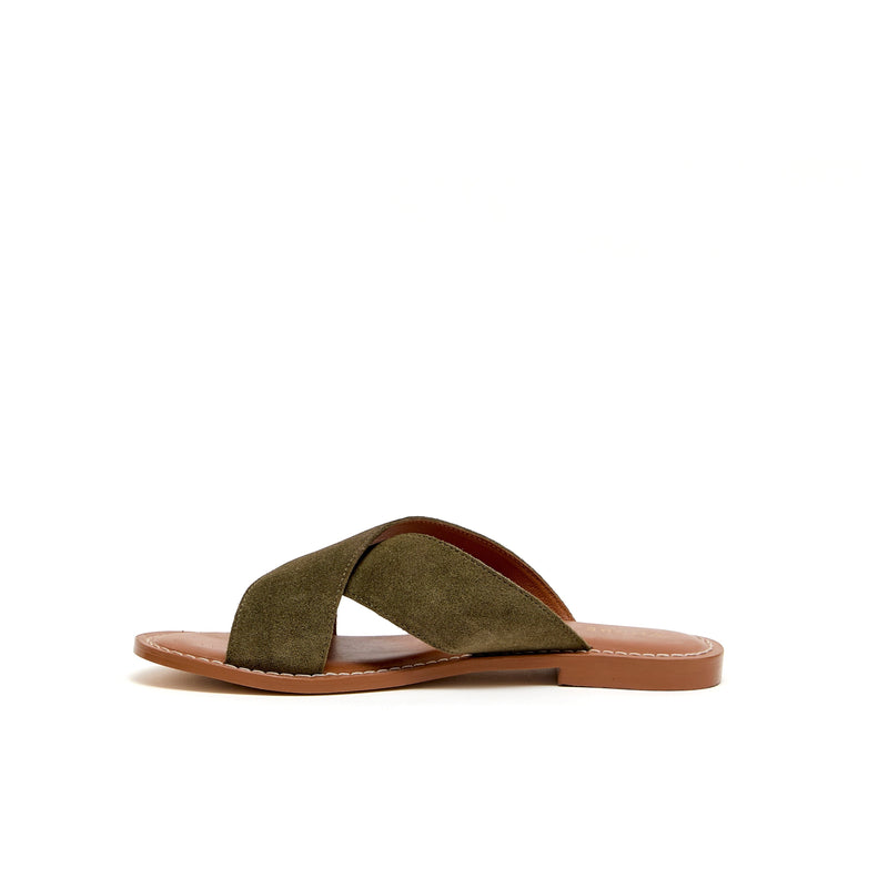 SERINGATIE KAKI SUEDE - MULE
