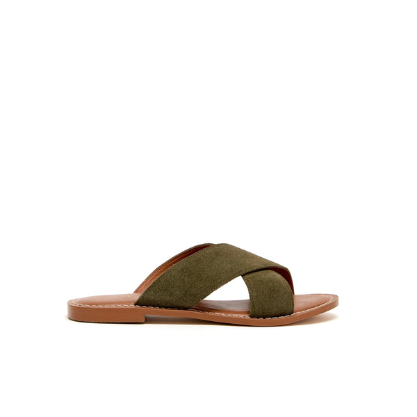SERINGATIE KAKI SUEDE - MULE